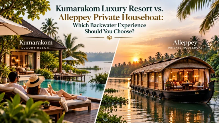 Kumarakom Luxury Resort vs. Alleppey Private Houseboat: Which Backwater Experience Should You Choose?