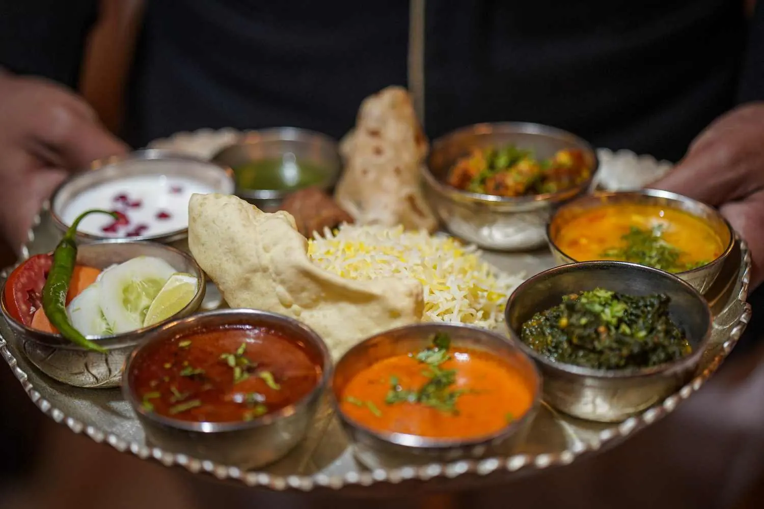 Indian dining served onboard the Golden Chariot